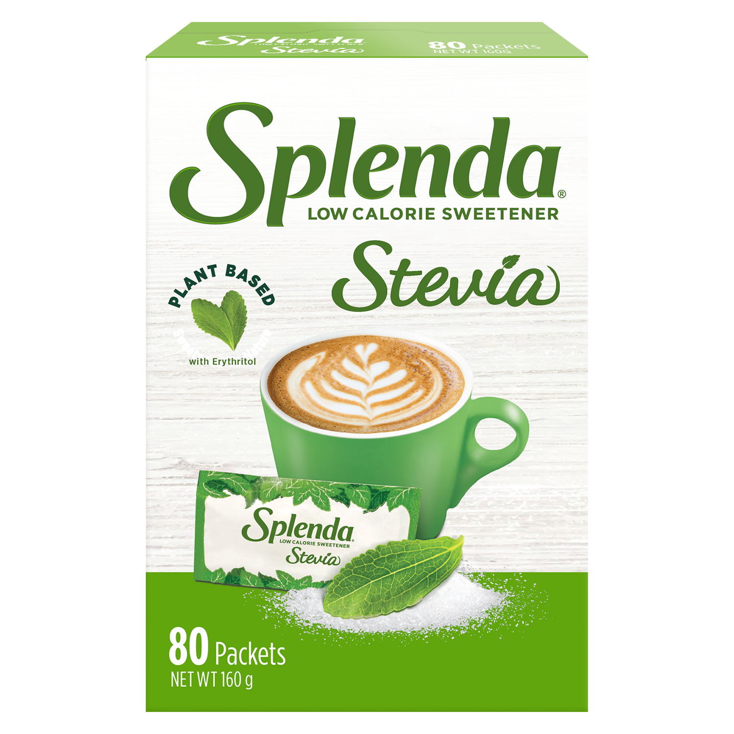 Splenda Stevia Sweetener Sachets 80ct. - Front