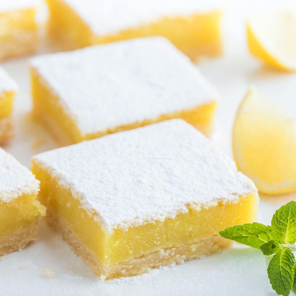 Creamy Lemon Bars | Low Sugar Recipe