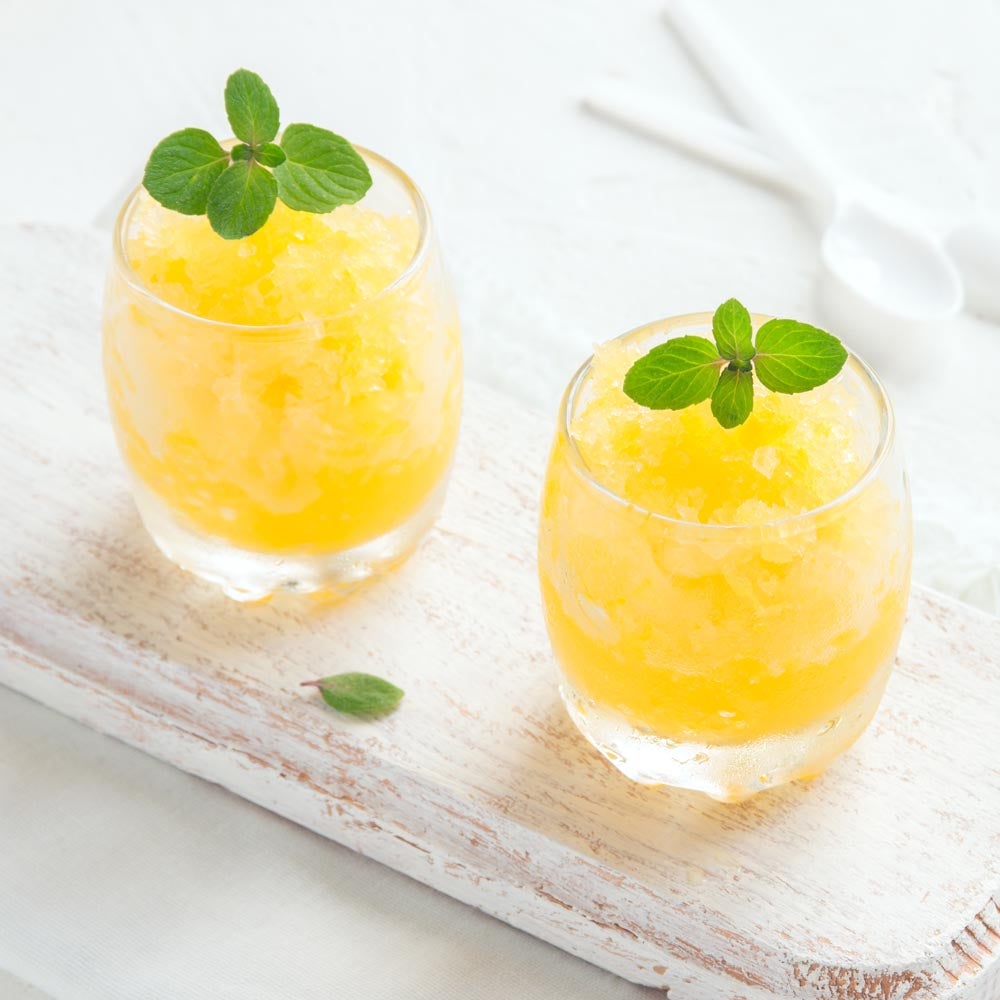 Lemon-Mint Mock Margarita Slushies | Low Sugar Recipe