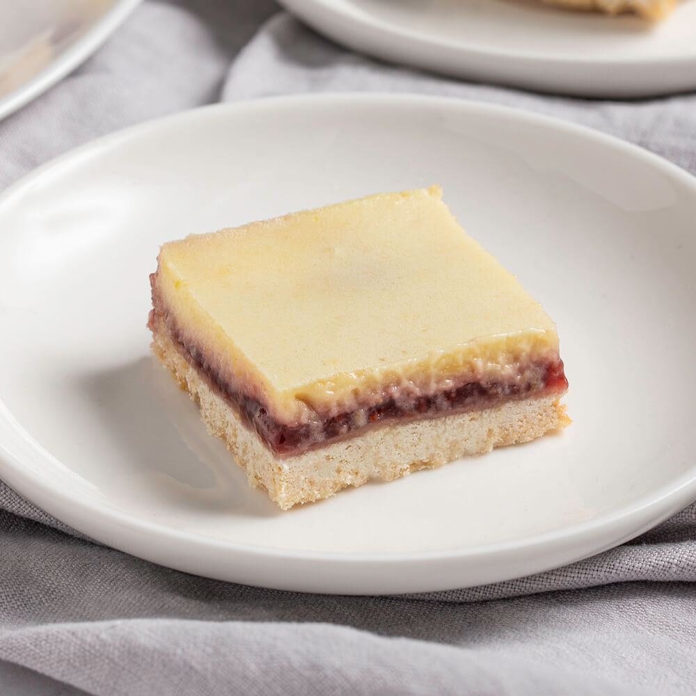 Lemon Raspberry Bars | Low Sugar Recipe