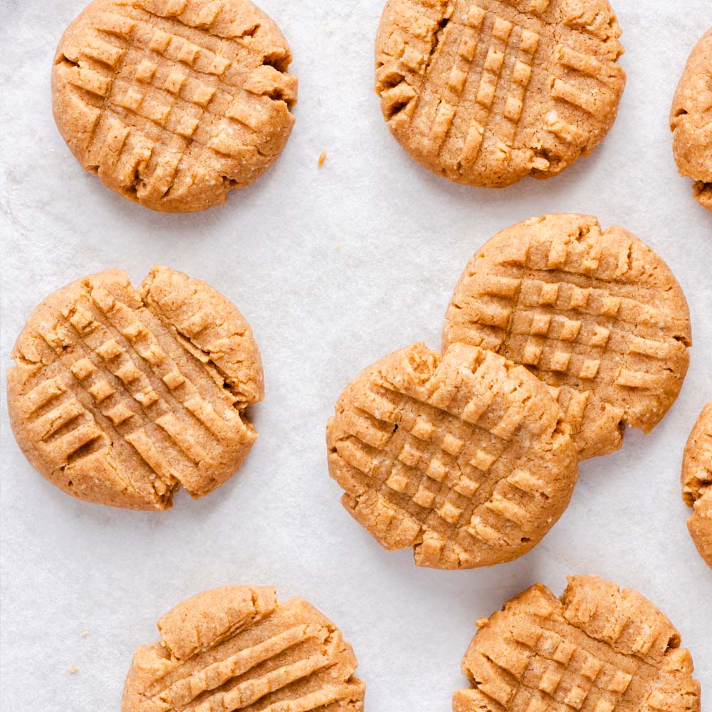 4-Ingredient Peanut Butter Cookies | Low Sugar Recipe