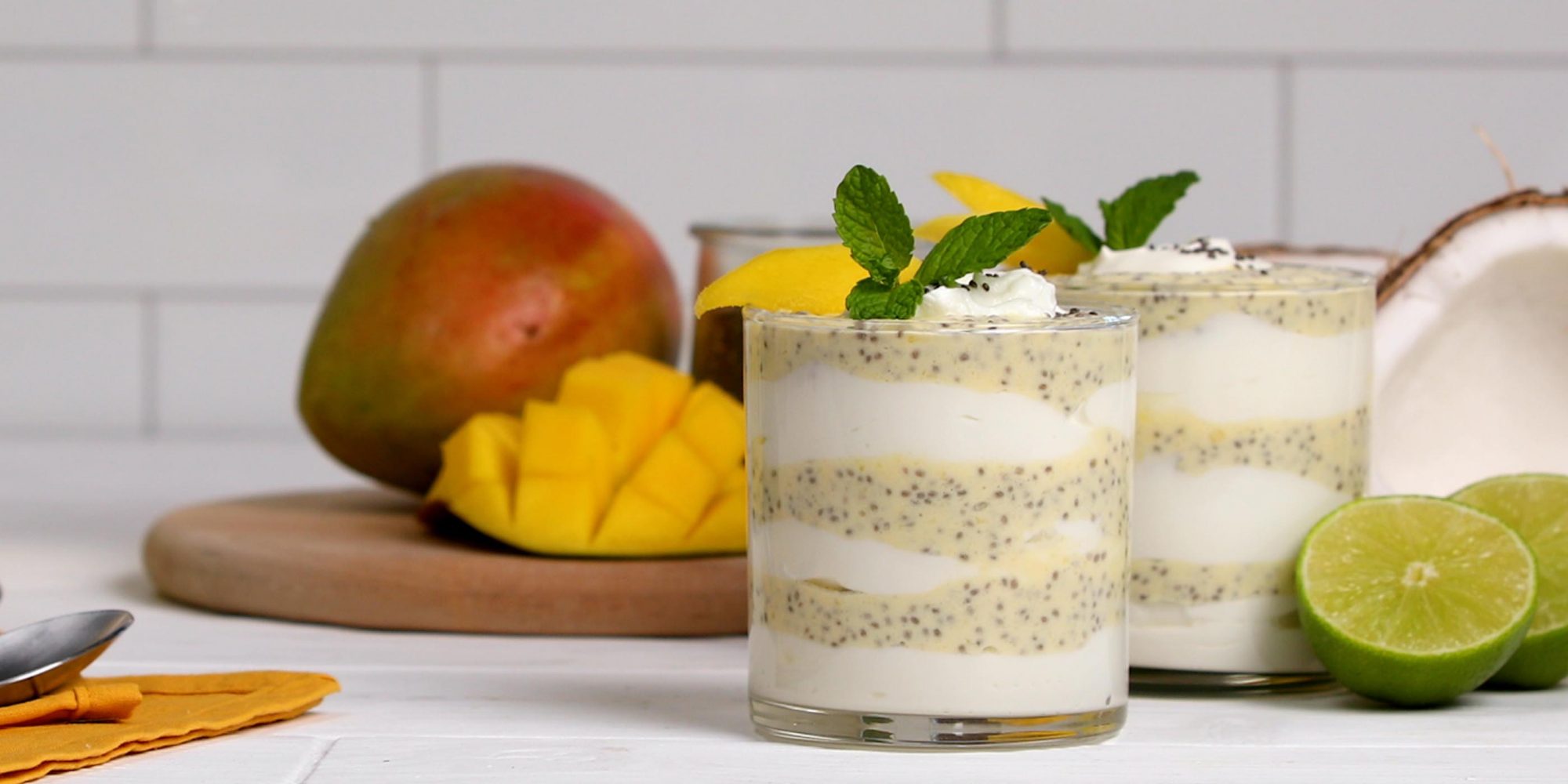 Mango, Chia and Yogurt Parfait