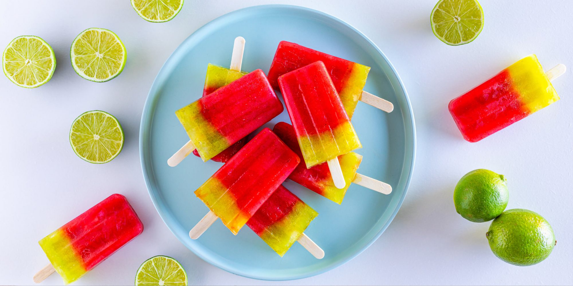 Strawberry Limeade Pops