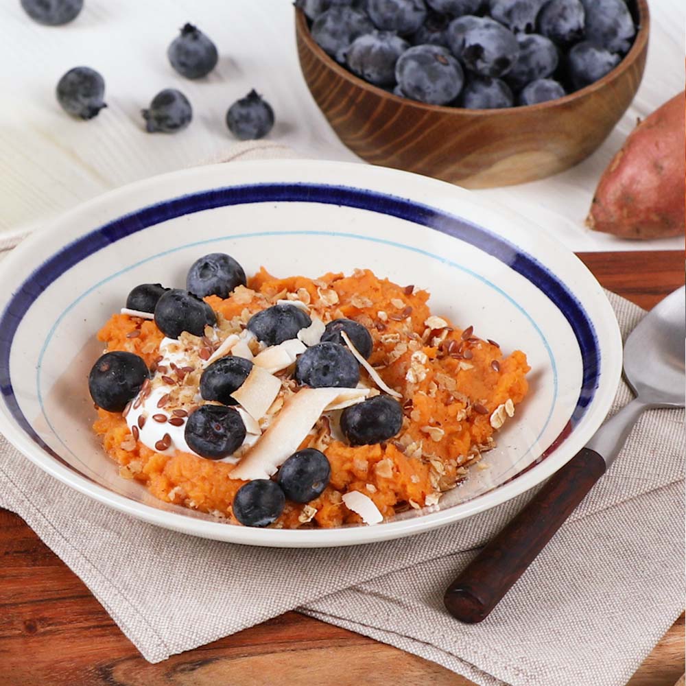 Mashed Sweet Potato Breakfast Bowl | Low Sugar Recipe