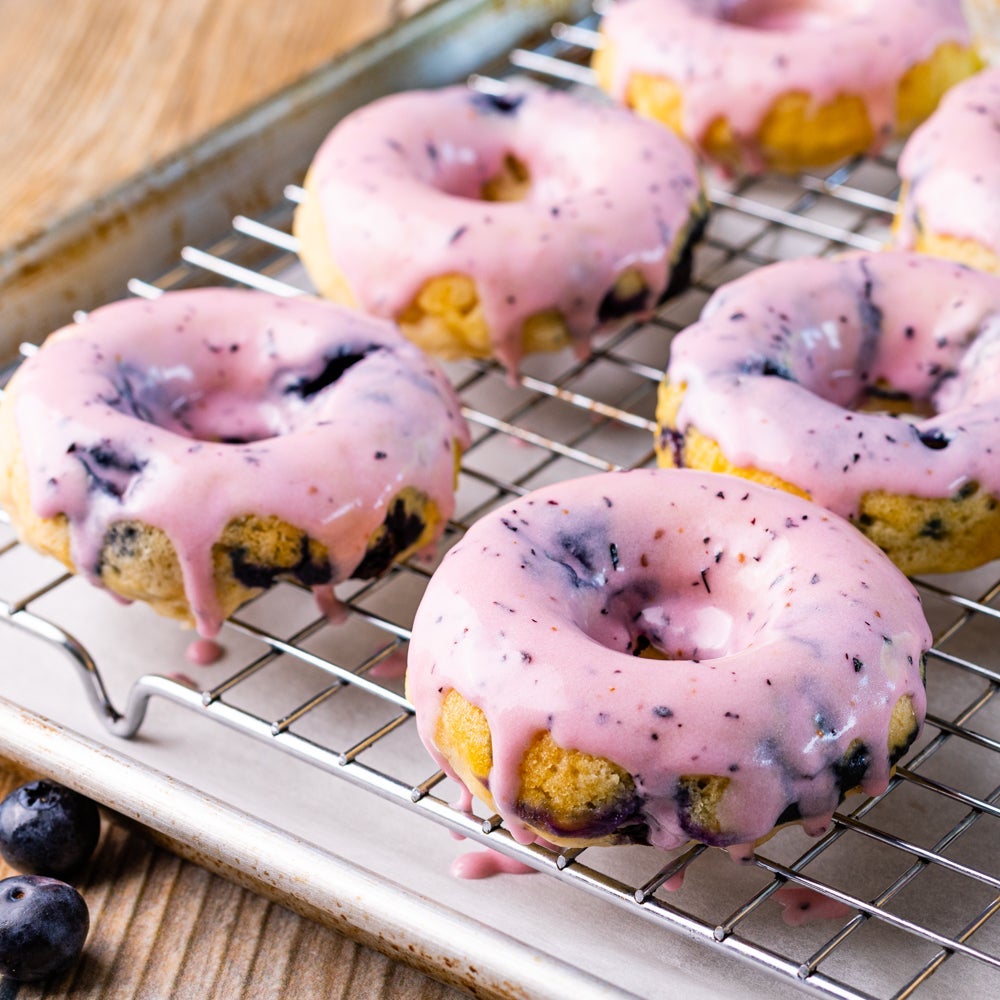 Vegan Blueberry Donuts | Low Sugar Recipe