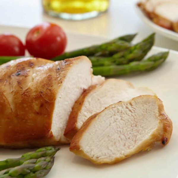 Soy-Marinated Chicken Breast with Grilled Asparagus